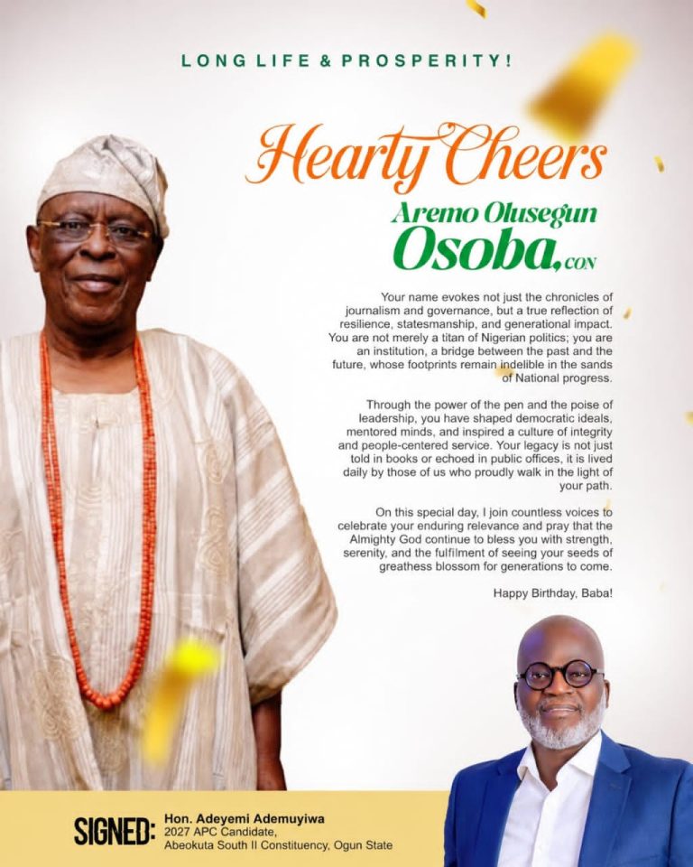 Osoba at 87: Adeyemi Celebrates Elder Statesman, Salutes Legacy in, Governance, Journalism and Politics