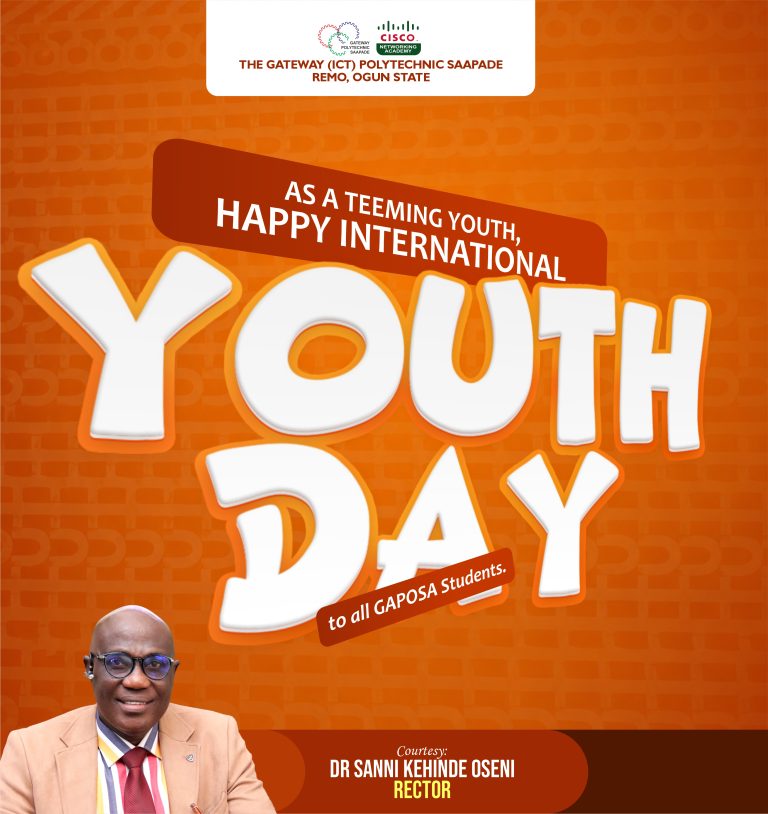 International Youth Day: GAPOSA Rector Urges Students to Embrace Skills, Innovation, Discipline