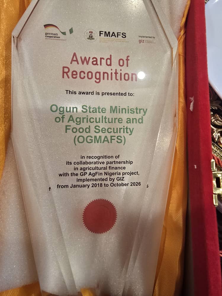 Ogun Bags Dual Prestigious Awards for Excellence in Agricultural Finance Partnership